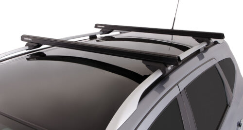 SSANGYONG Rexton Gen1 Y200 With Roof Rails 1/2003-12/2017 Heavy Duty CXB Black 2 Bar Roof Rack (JA0494)