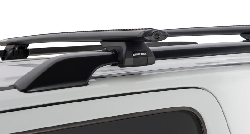 PEUGEOT 407 With Roof Rails 9/2004 Onwards Vortex SX Black 2 Bar Roof Rack (JA9139)