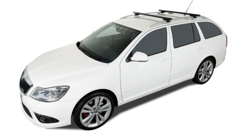 PEUGEOT 407 With Roof Rails 9/2004 Onwards Vortex SX Black 2 Bar Roof Rack (JA9139)