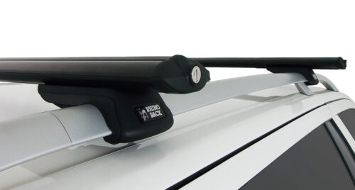 PEUGEOT 407 With Roof Rails 9/2004 Onwards Vortex SX Black 2 Bar Roof Rack (JA9139)