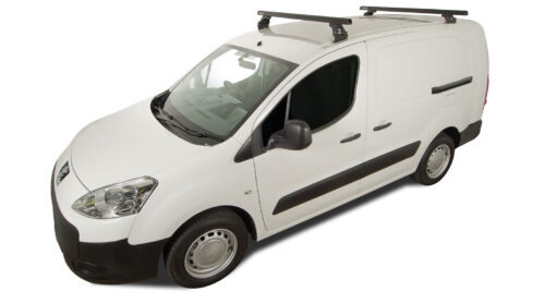 PEUGEOT Partner Gen2 1/2008-12/2018 Heavy Duty RLTF Black 2 Bar Roof Rack (JA0658)