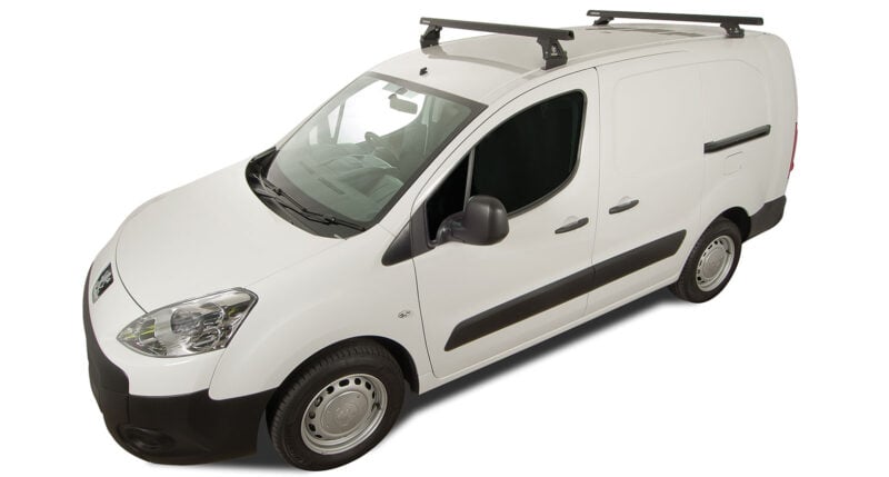 PEUGEOT Partner Gen2 1/2008-12/2018 Heavy Duty RLTF Black 2 Bar Roof Rack (JA0658)