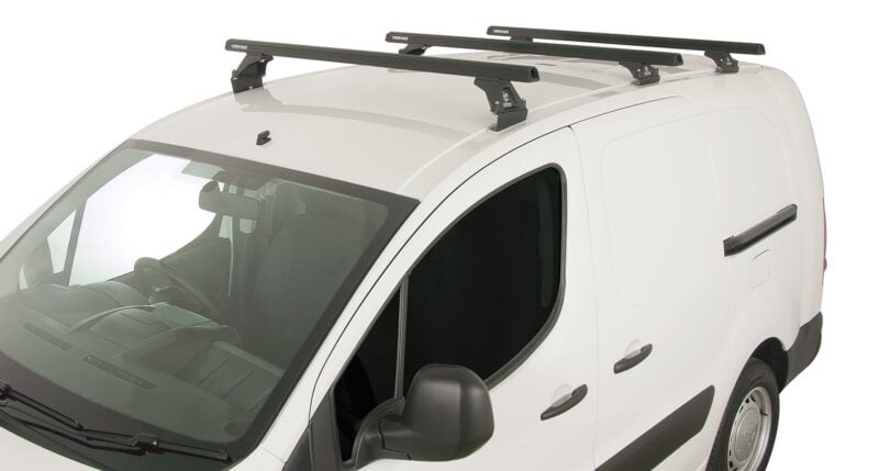 PEUGEOT Partner Gen2 1/2008-12/2018 Heavy Duty RLTF Black 3 Bar Roof Rack (JA0694)