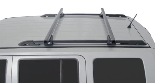 SSANGYONG Rexton Gen1 Y200 With Roof Rails 1/2003-12/2017 Heavy Duty CXB Black 2 Bar Roof Rack (JA0494)
