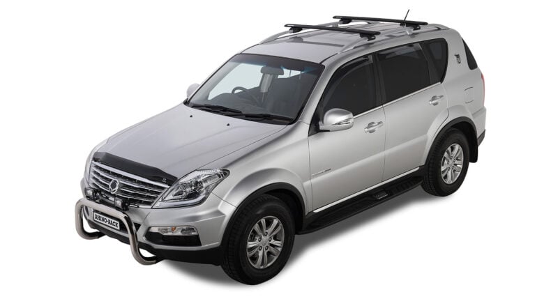 PEUGEOT 407 With Roof Rails 9/2004 Onwards Vortex SX Black 2 Bar Roof Rack (JA9139)