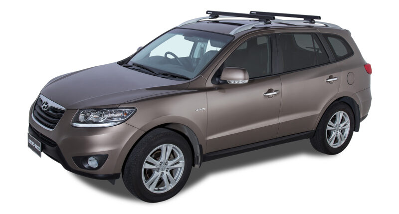 SSANGYONG Rexton Gen1 Y200 With Roof Rails 1/2003-12/2017 Heavy Duty CXB Black 2 Bar Roof Rack (JA0494)
