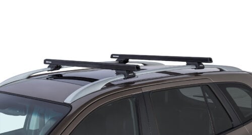 SSANGYONG Rexton Gen1 Y200 With Roof Rails 1/2003-12/2017 Heavy Duty CXB Black 2 Bar Roof Rack (JA0494)
