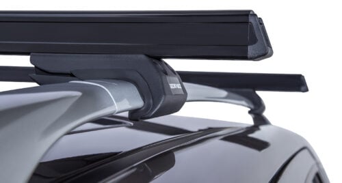 SSANGYONG Rexton Gen1 Y200 With Roof Rails 1/2003-12/2017 Heavy Duty CXB Black 2 Bar Roof Rack (JA0494)