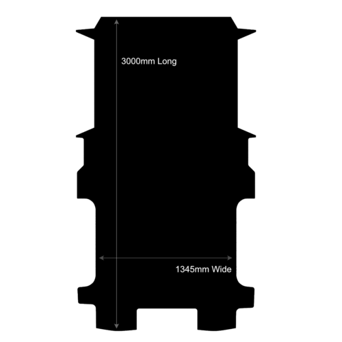 Ford Transit Custom LWB September 2024 to Current (2 side steps) Rubber Van Mat - Image 2