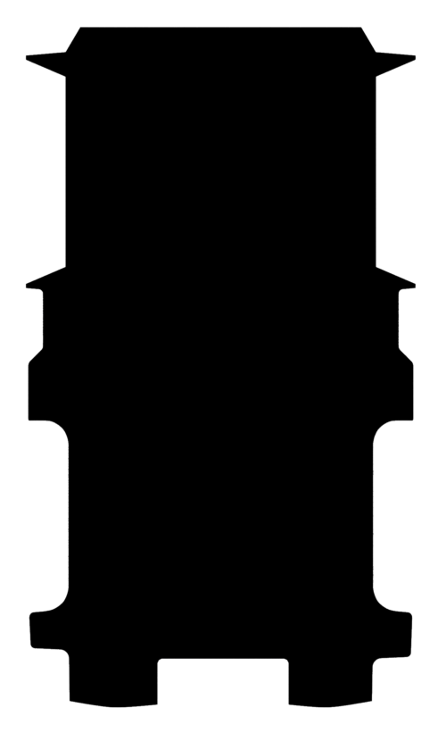 Ford Transit Custom LWB September 2024 to Current (2 side steps) Rubber Van Mat