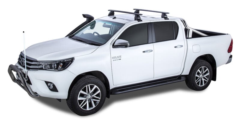 TOYOTA Hilux Gen9 Double Cab 1/2025 Onwards Vortex 2500 Black 2 Bar Roof Rack (JA7997)