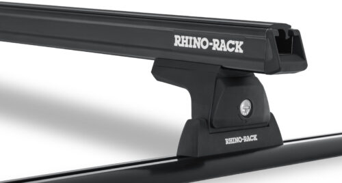 TOYOTA Tundra Gen2 Crew Max 1/2007-12/2021 Heavy Duty RLT600 Trackmount Black 2 Bar Roof Rack (JA8123)
