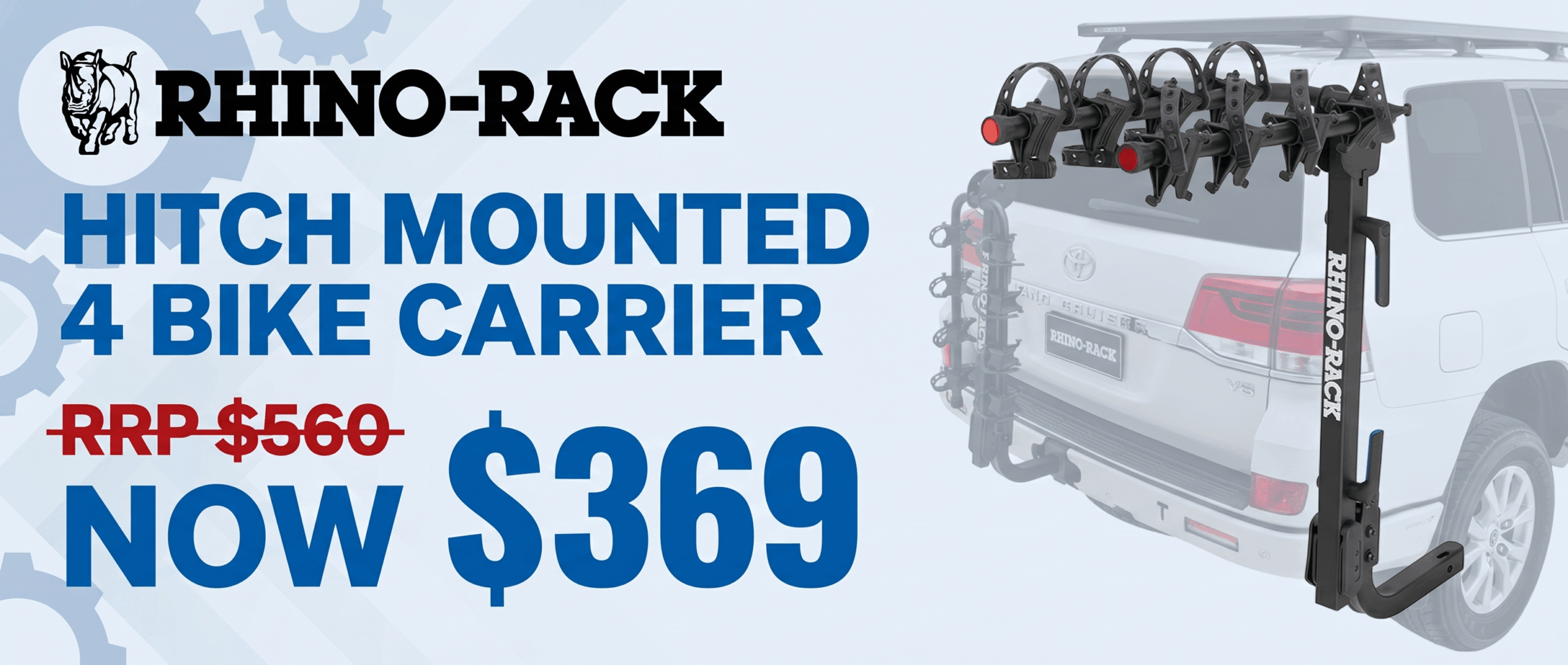 Rhino Rack RBC053 Hitch Mounted 4 Bike Carrier