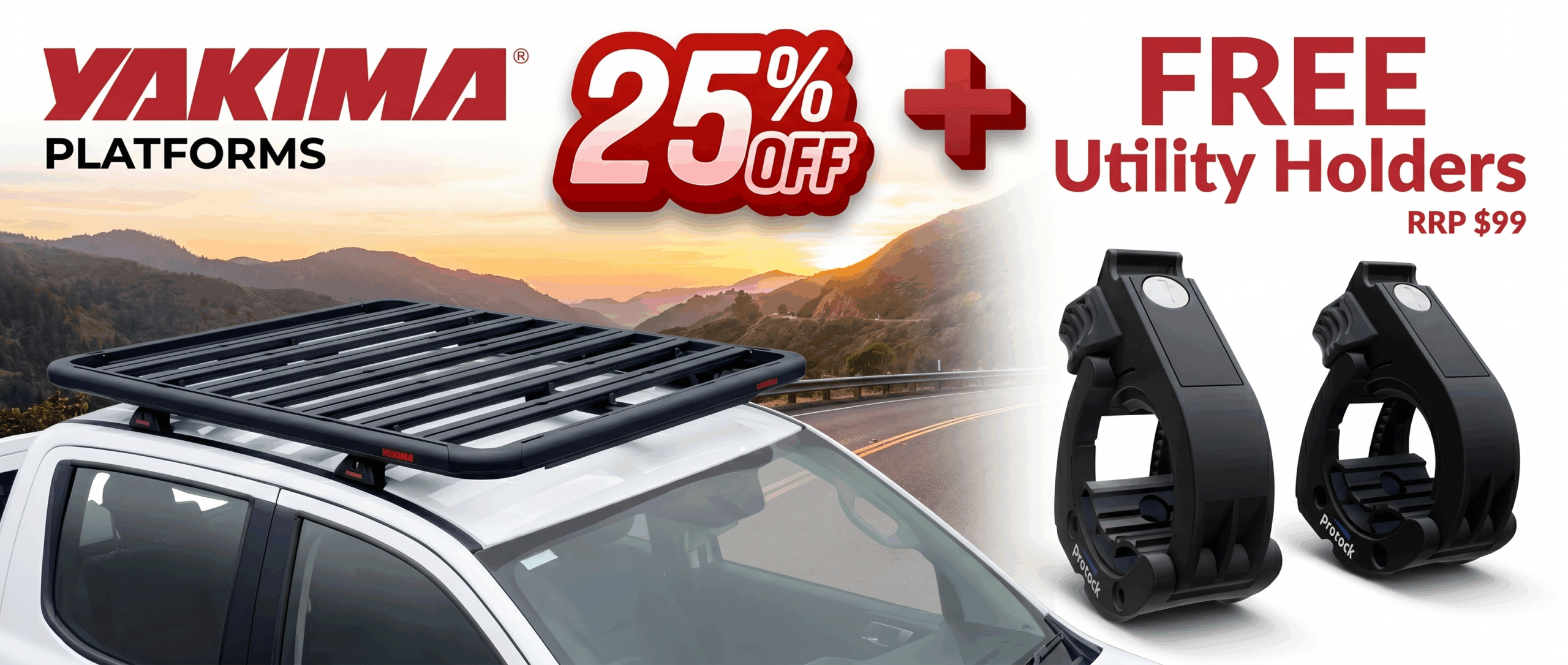 Yakima A and E platforms with Bonus Utility Holder
