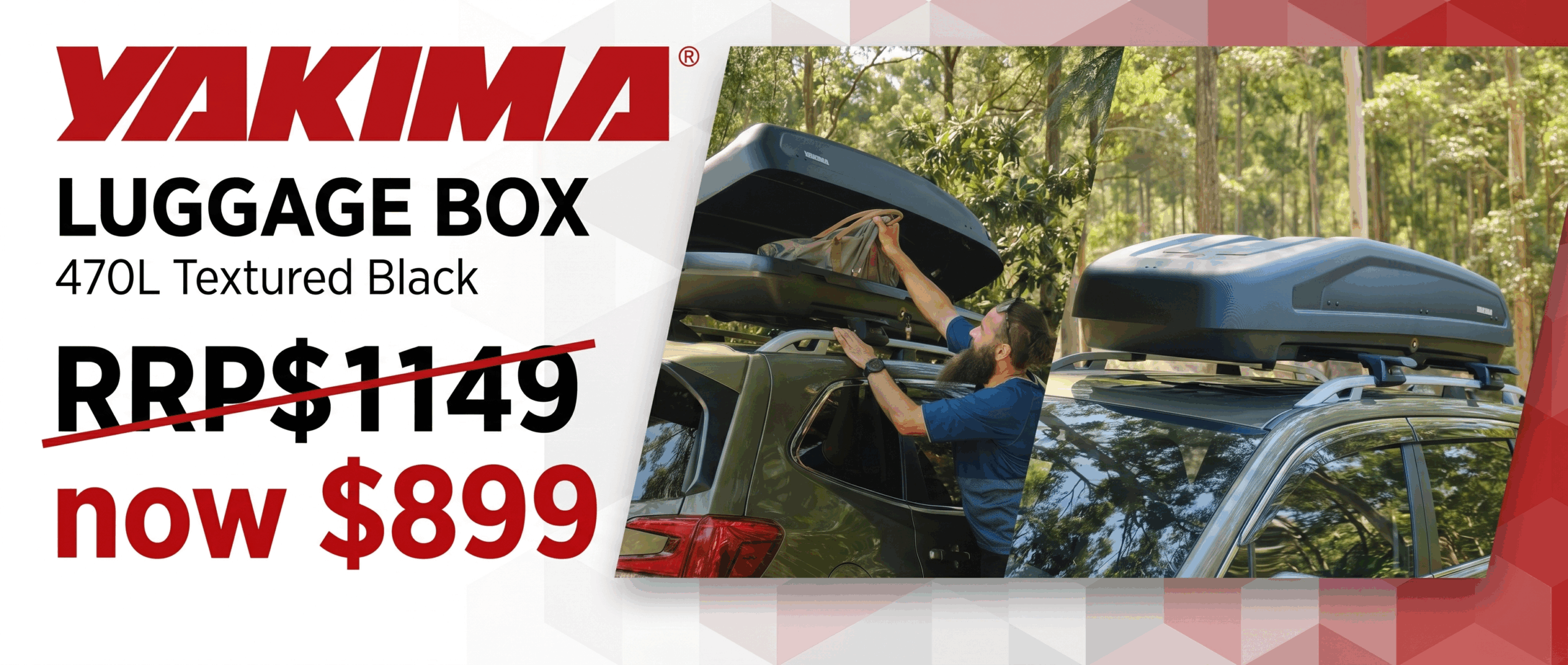 Yakima 470L Textured Black Luggage Box