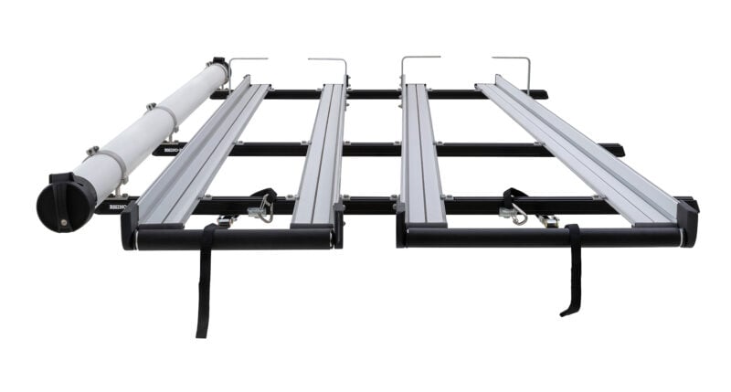 FORD Transit Custom Gen1 SWB 1/2014-12/2023 CSL Double 3.0m Ladder Rack System with Conduit (JC-00939)