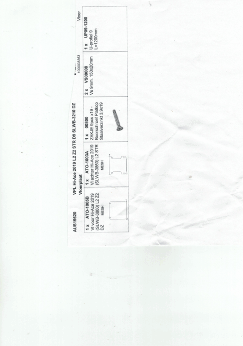 Hi-Ace +2019 (Super LWB) - Floors - 2 option - Image 4