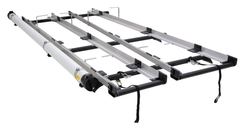 FORD Transit Custom Gen1 SWB 1/2014-12/2023 Multislide Double 3.0m Ladder Rack System with Conduit (JC-00937)