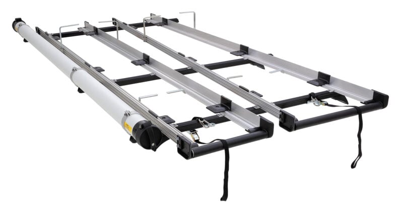 FORD Transit Custom Gen2 SWB 1/2024 Onwards Multislide Double 3.0m Ladder Rack System with Conduit (JC-00937)