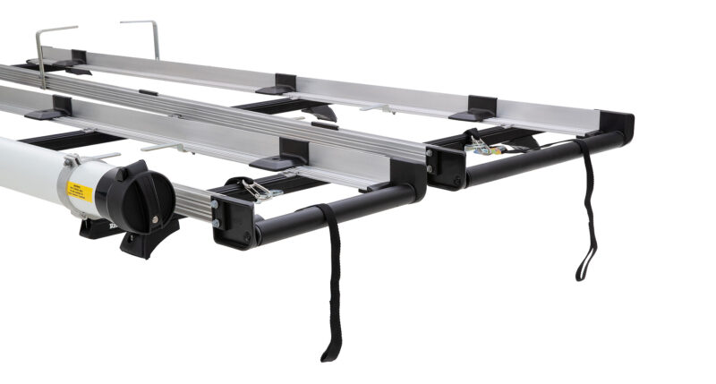 FORD Transit Custom Gen1 SWB 1/2014-12/2023 Multislide Double 3.0m Ladder Rack System with Conduit (JC-00937)