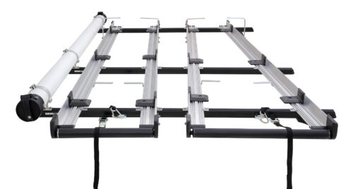 FORD Transit Custom Gen1 SWB 1/2014-12/2023 Multislide Double 3.0m Ladder Rack System with Conduit (JC-00937)