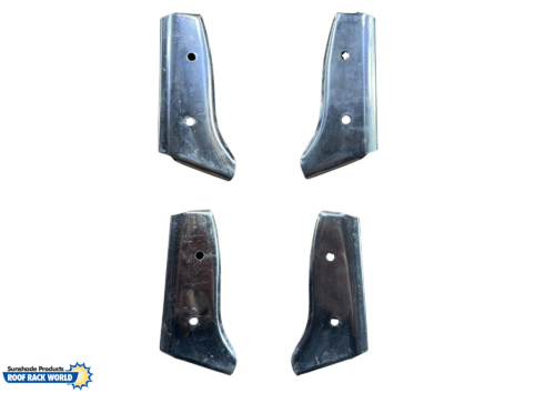 Universal Unpolished Stainless Steel Windscreen Sunvisor Brackets - 2 x Pairs - Image 1