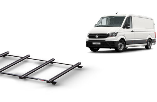 Volkswagen Crafter LWB H/roof (2018 - Current) Trademax Crossbars x 4