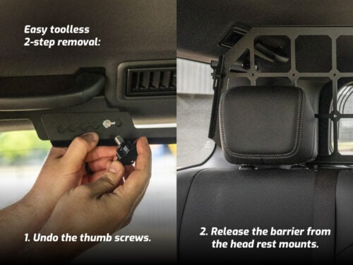 Light Cargo Barrier, Standalone Shelf & Molle Supports to suit the Toyota Prado 250 / Lexus GX 550 - Image 7